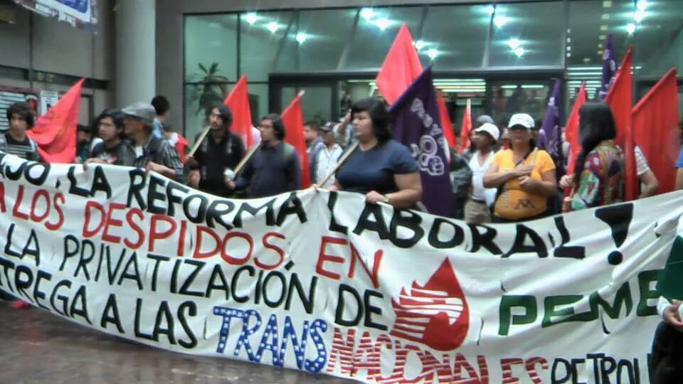 MOVILIZACIÓN DE TRABAJADORES AÂ 77 años de la expropiación del petróleo mexicano