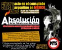 Mitin por la absolución de los trabajadores petroleros de Las Heras, Argentina