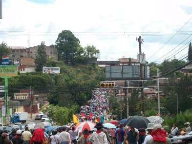 Movilizacion que se realiza diariamente en Tegucigalpa