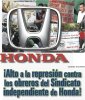 Alto a la represión contra los obreros del Sindicato independiente de Honda!